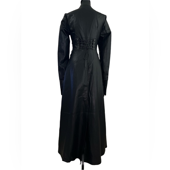 WIDOW Corset Duster Trench Matrix Coat Halloween Costume - Picture 4 of 12